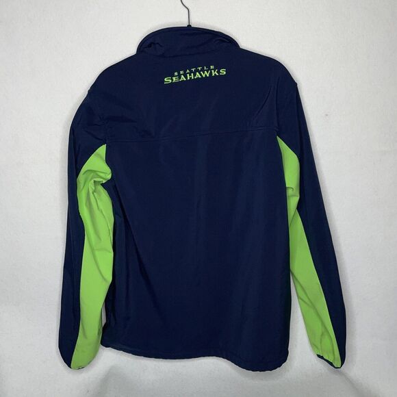NFL Seattle Seahawks Mens Knit Medium Full Zip Jacket Warm Blue/Green - Picture 10 of 12